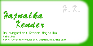 hajnalka kender business card